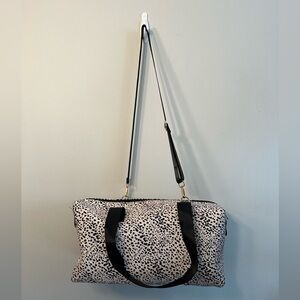 Mali + Lili Leopard Print Weekender Bag